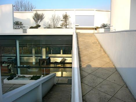 Villa Savoye roof garden. Photo by Rory Hyde (Flickr)